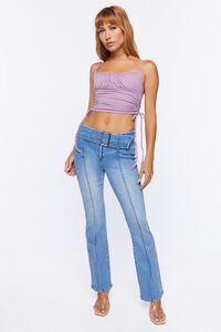 PURPLE Ruched Drawstring Cropped Cami, image 4