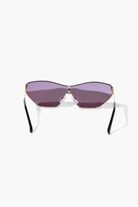 ROSE GOLD/ROSE Oval Frame Shield Sunglasses, image 4