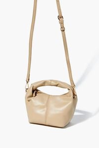 TAUPE Faux Leather Crossbody Bag, image 2