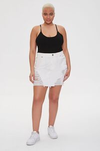 BLACK Plus Size Ribbed Cami Bodysuit, image 4