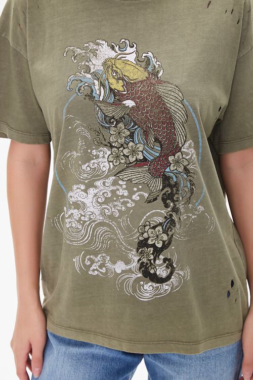 OLIVE Koi Fish Graphic Tunic, image 5