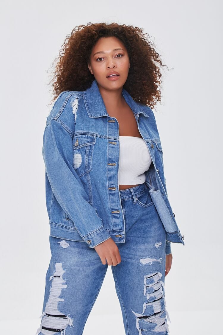 Style & Co Plus Size Denim Jacket, Created for Macy's - Macy's | Plus size  outfits, Plus size fashion, Clothes
