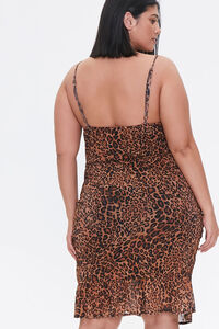 Plus Size Leopard Print Mini Dress, image 3