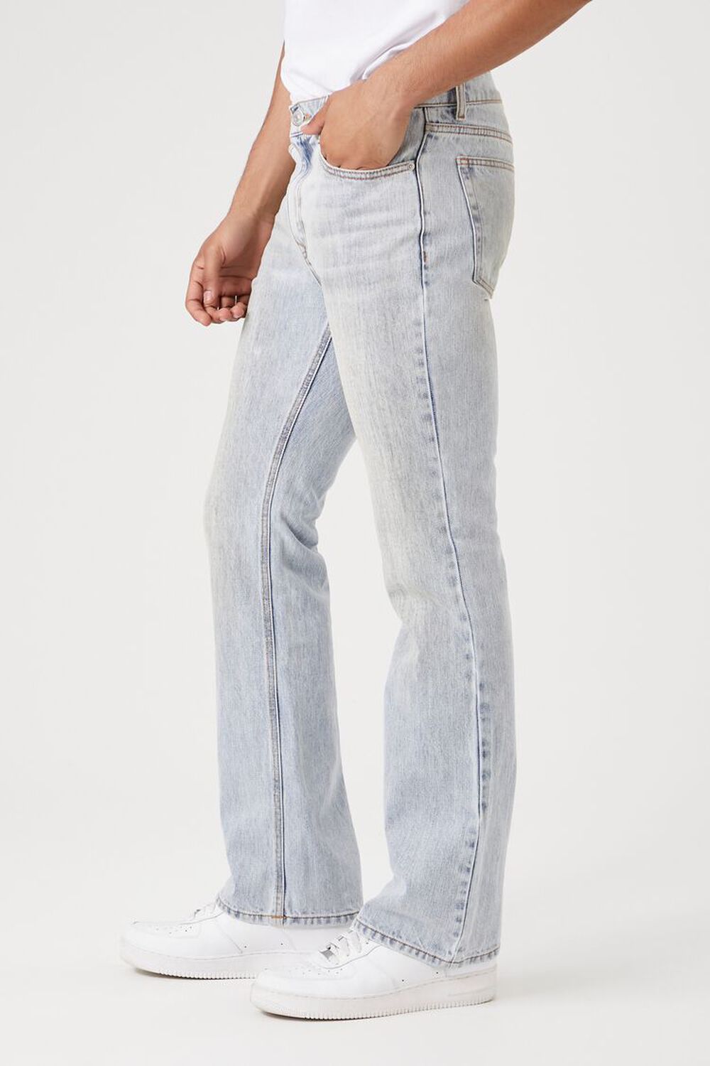 Stone Wash Flare Jeans