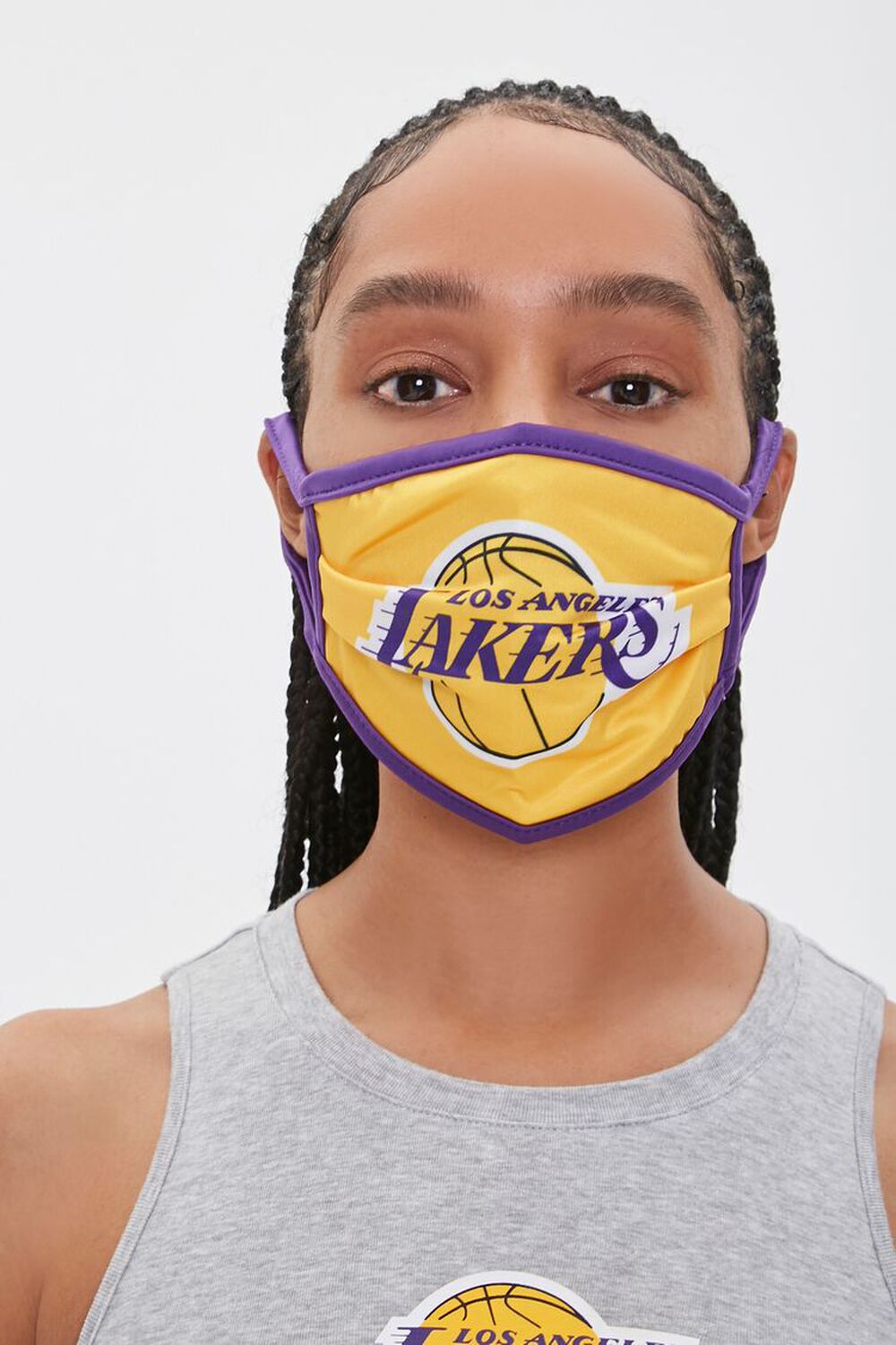 YELLOW/MULTI Lakers Graphic Face Mask, image 3