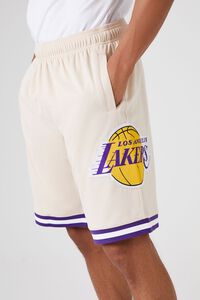 TAUPE/MULTI Los Angeles Lakers Basketball Shorts, image 6