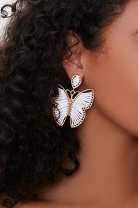 Butterfly Pendant Drop Earrings, image 1