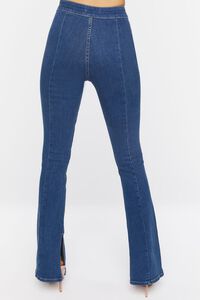 DARK DENIM Bootcut Split-Hem Jeans, image 4