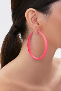 Matte Metal Hoop Earrings, image 1