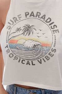 TAUPE/MULTI Surf Paradise Graphic Muscle Tee, image 5