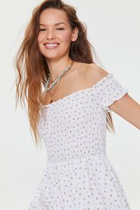 CREAM/YELLOW Floral Off-the-Shoulder Dress, image 5