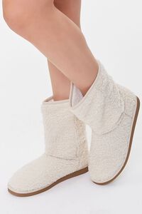 CREAM Faux Shearling Slip-On Booties, image 1