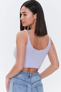 LAVENDER Sweater-Knit Ruched Cami, image 3