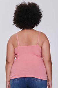 DUSTY PINK Plus Size Basic Organically Grown Cotton Cami, image 3