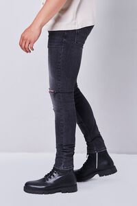 WASHED BLACK Premium Distressed Slim-Fit Jeans, image 2