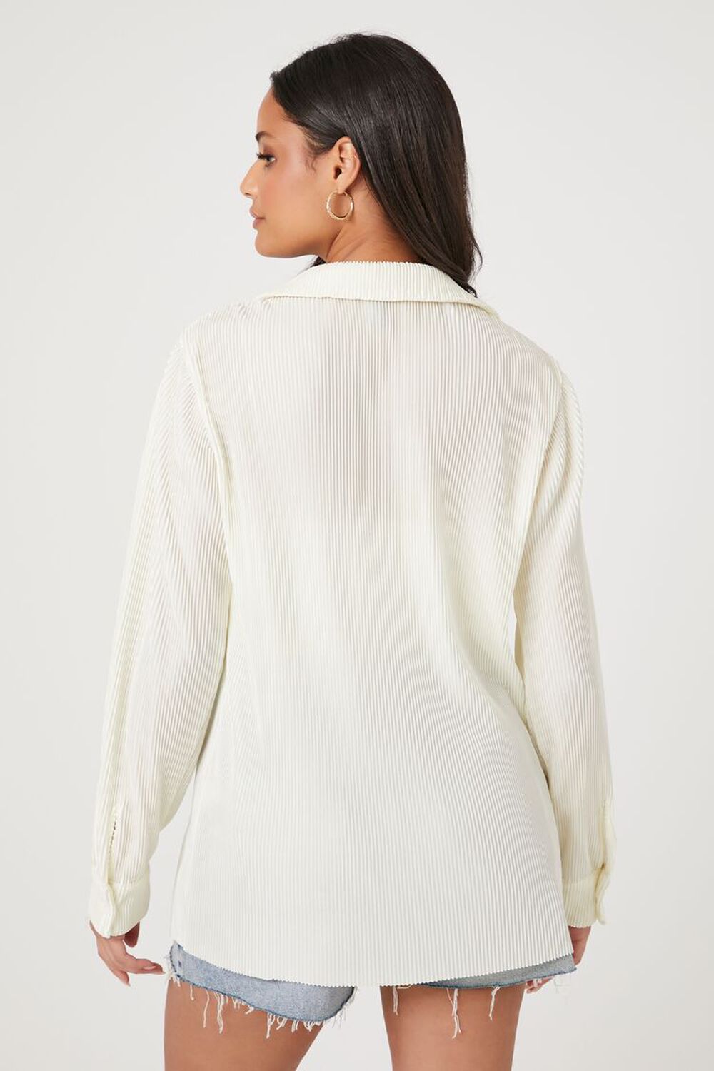 VANILLA Plisse Long-Sleeve Shirt, image 3