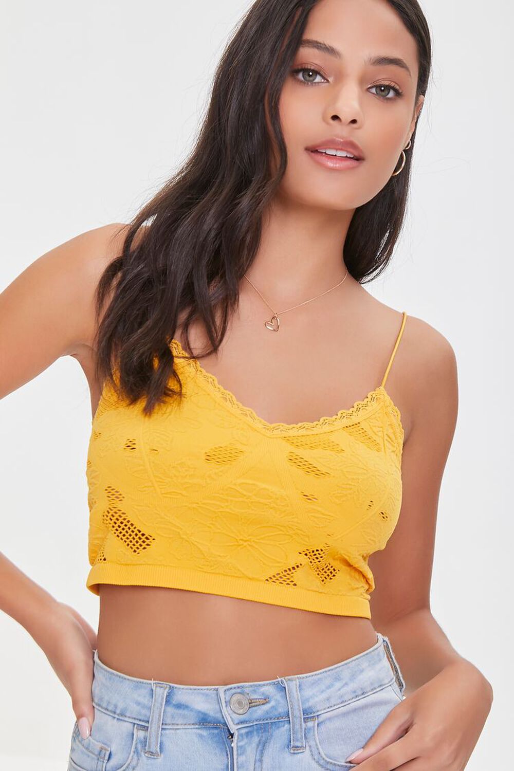 MARIGOLD Embroidered Floral Lace Cami, image 1