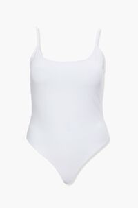 WHITE Plus Size Cami Bodysuit, image 1