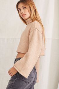 TAUPE Cropped Turtleneck Sweater, image 2