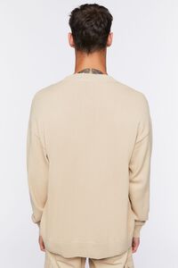 TAUPE Drop-Sleeve Cardigan Sweater, image 3