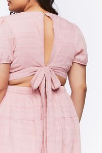 LILAC SHEEN Plus Size Cutout Tiered Mini Dress, image 6