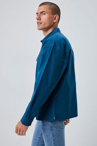 DARK BLUE Drop-Sleeve Button Jacket, image 2