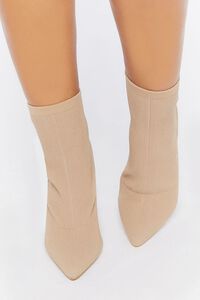 TAUPE Stiletto Sock Booties (Wide), image 4