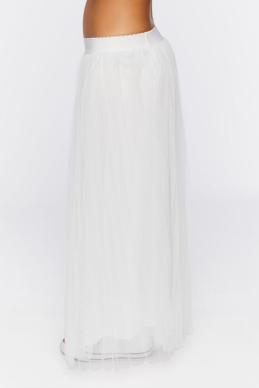 WHITE Tulle Maxi Skirt, image 3