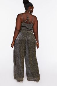 BLACK/GOLD Plus Size Glitter Knit Cami & Pants Set, image 4