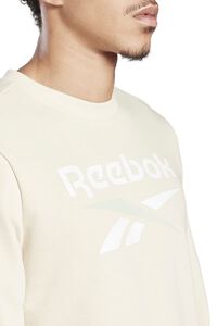TAUPE Reebok Identity Big Logo Crew Pullover, image 5