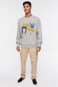 HEATHER GREY/MULTI Organically Grown Cotton Graphic Pullover, image 4