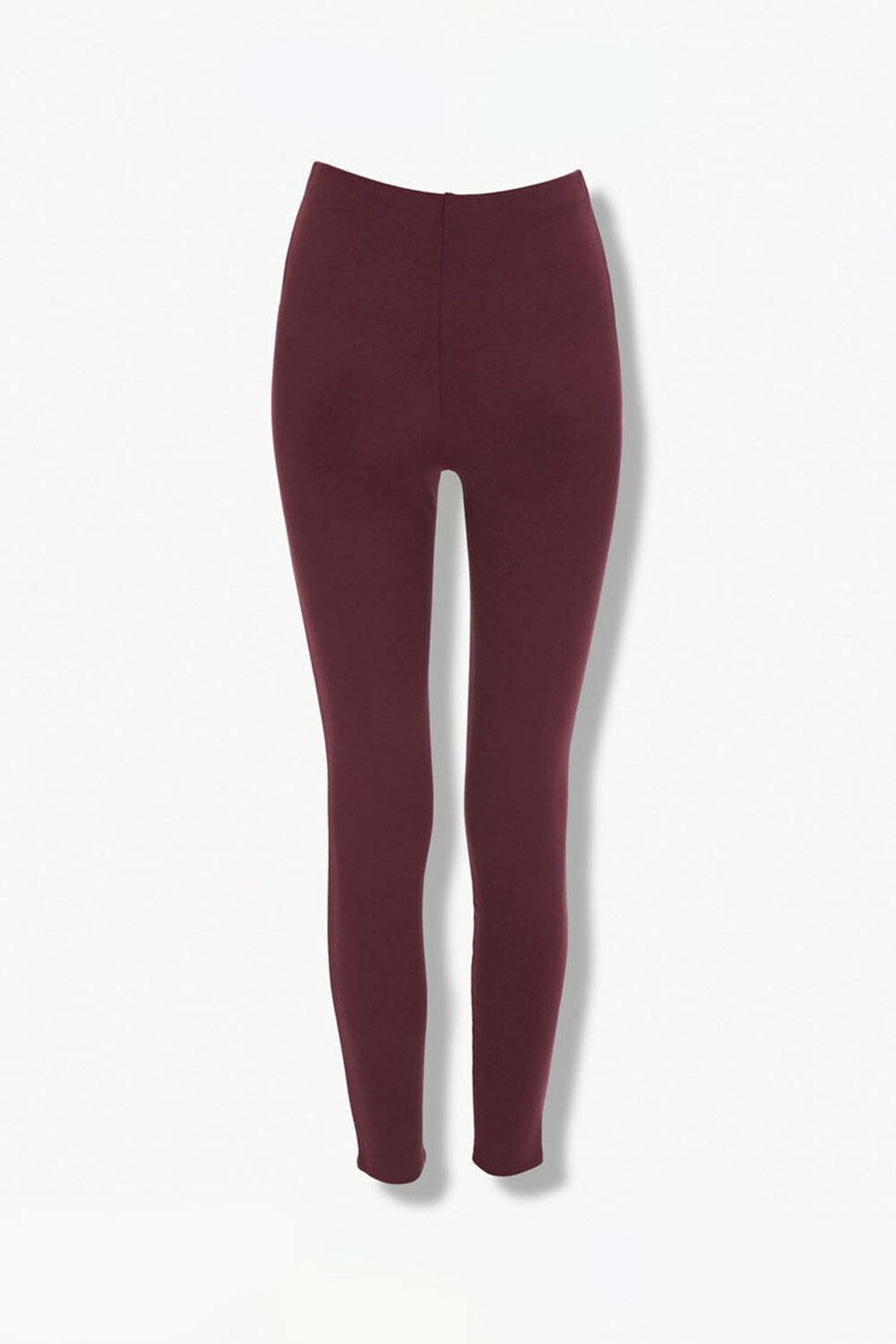 BURGUNDY Classic Thick Knit Leggings, image 3
