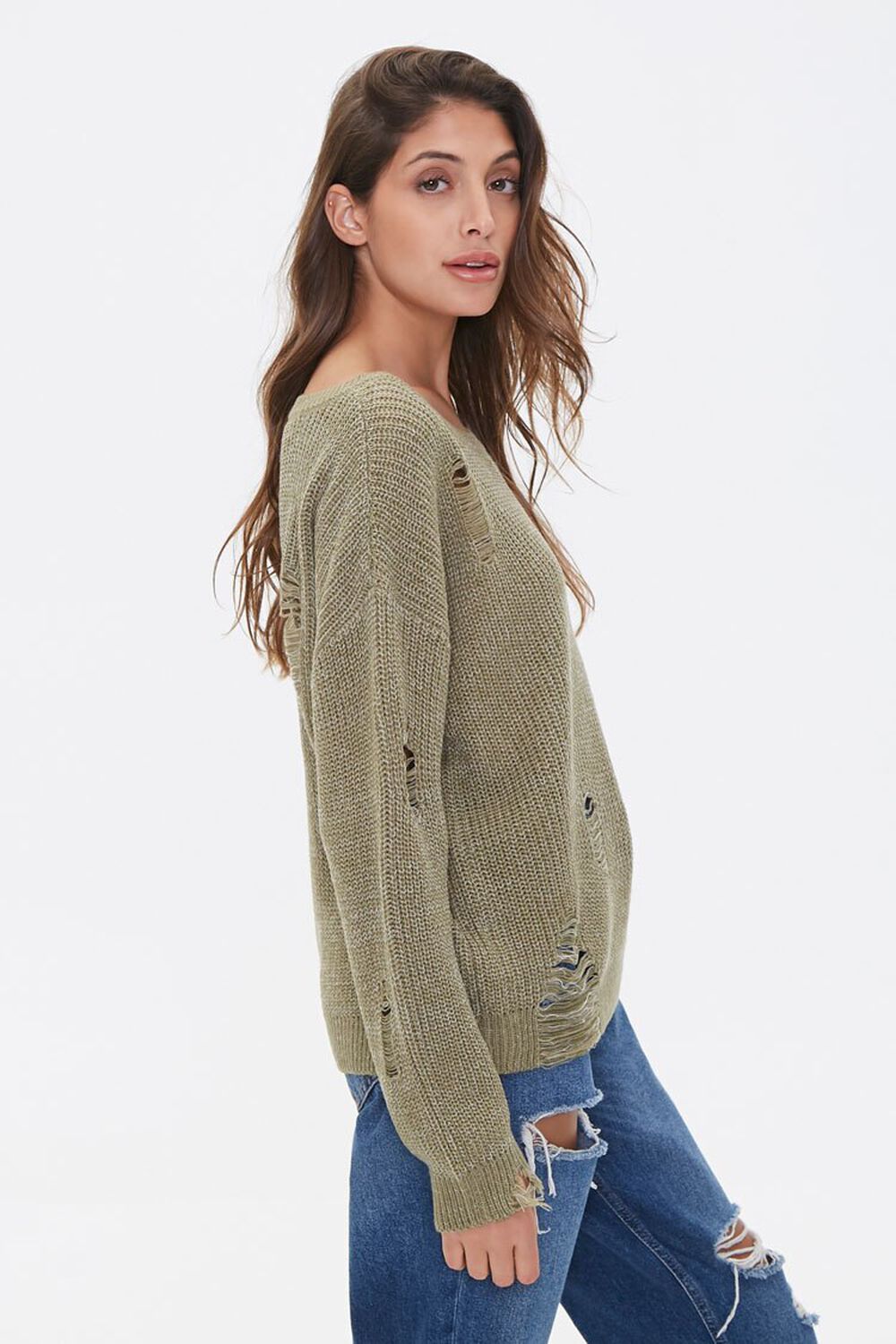 OLIVE Distressed Drop-Sleeve Sweater, image 2