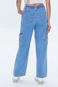 MEDIUM DENIM High-Rise Cargo Jeans, image 4