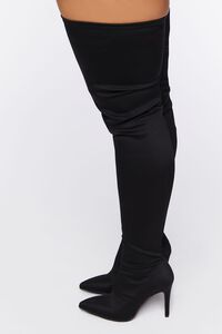 BLACK Faux Suede Over-the-Knee Boots (Wide), image 2