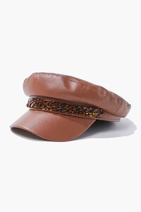 Faux Leather Cabby Hat, image 2