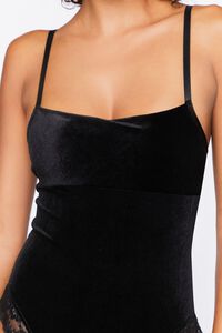 BLACK Velvet Lingerie Bodysuit, image 4