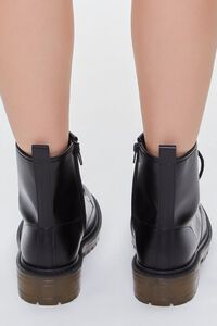 Faux Leather Zip-Up Booties, image 3