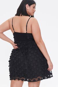 Plus Size Polka Dot-Embellished Cami Dress, image 3