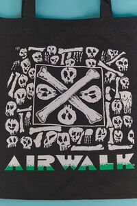 BLACK/MULTI Airwalk Skull Graphic Tote Bag, image 2