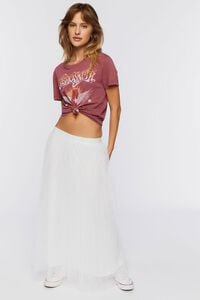 WHITE Tulle Maxi Skirt, image 5