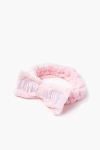 PINK/WHITE Love Bow-Tie Headwrap, image 1