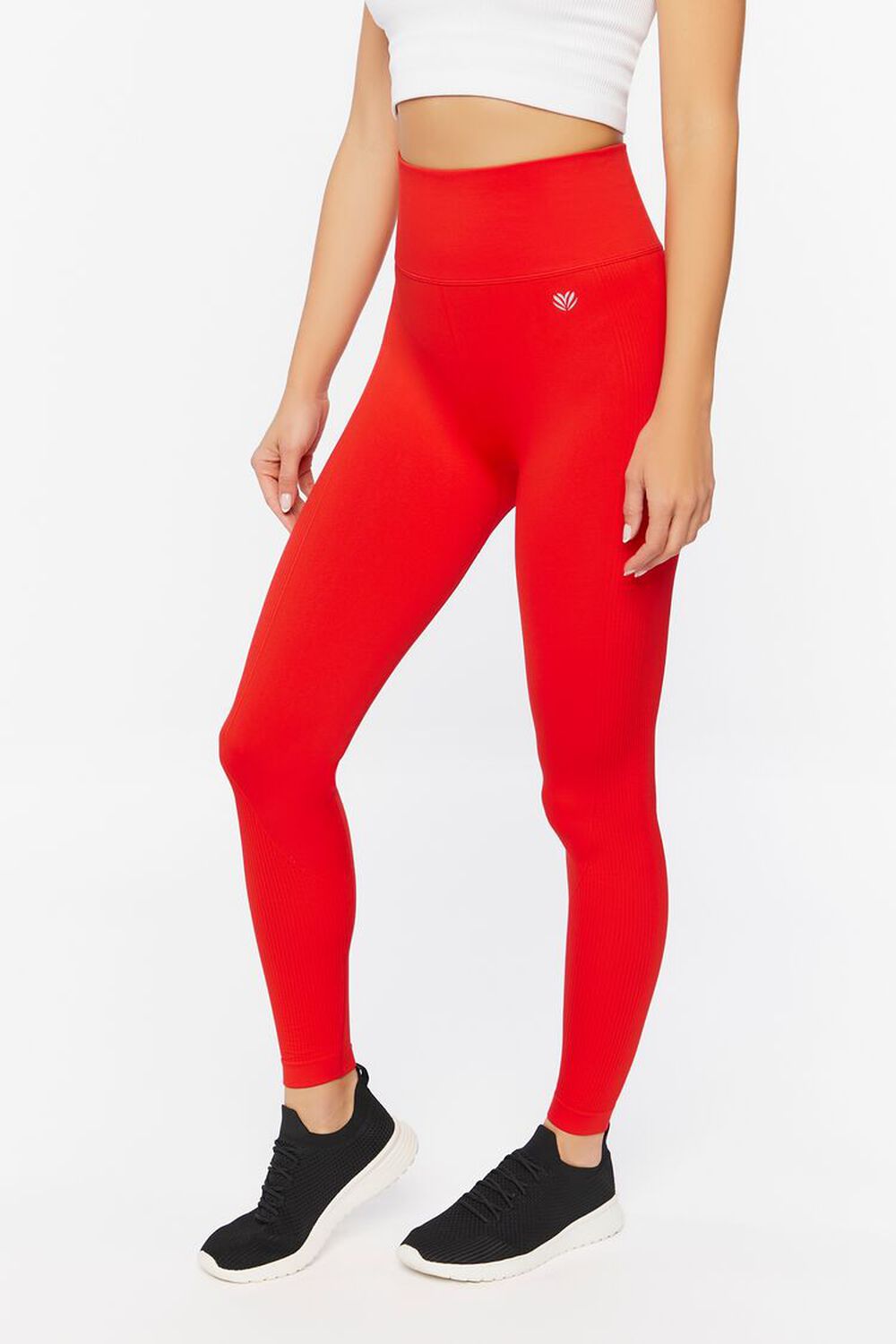 FIERY RED Active Seamless High-Rise Leggings, image 3