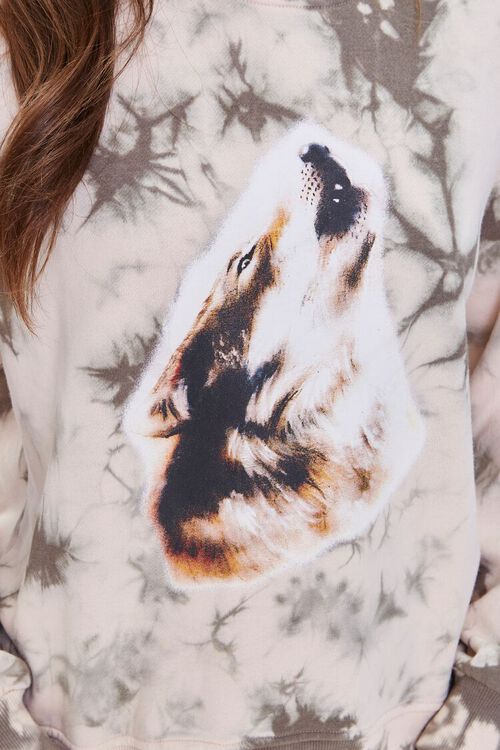 GREY/MULTI Wolf Graphic Tie-Dye Pullover, image 5