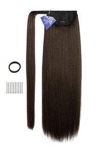 BROWN COMBO PRETTYPARTY The Shayna Hook-and-Loop Wrap-Around Ponytail, image 3