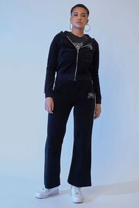 BLACK/MULTI FUBU Embroidered Sweatpants, image 1