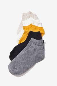 OATMEAL/BLACK Marled Ankle Socks - 5 Pack, image 2