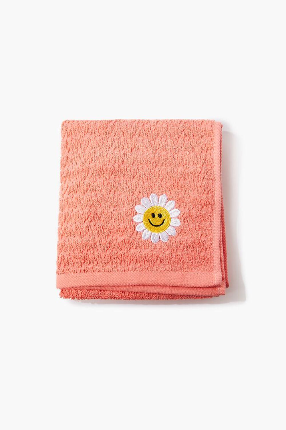 PINK Embroidered Floral Hand Towel, image 1