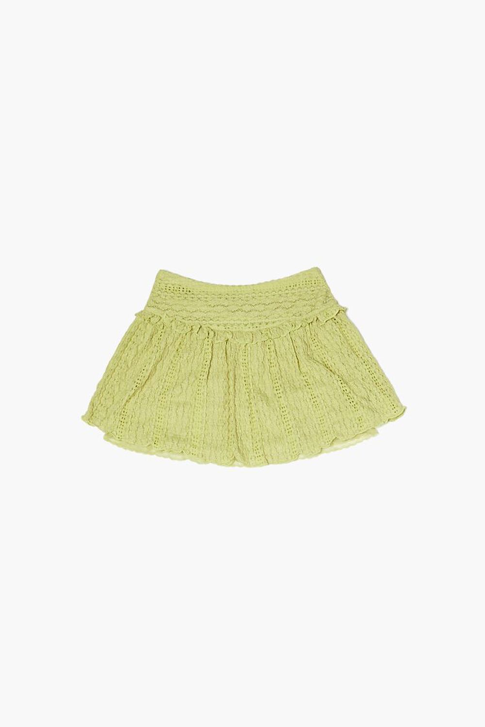 HERBAL GREEN Girls Lettuce-Trim Skirt (Kids), image 1