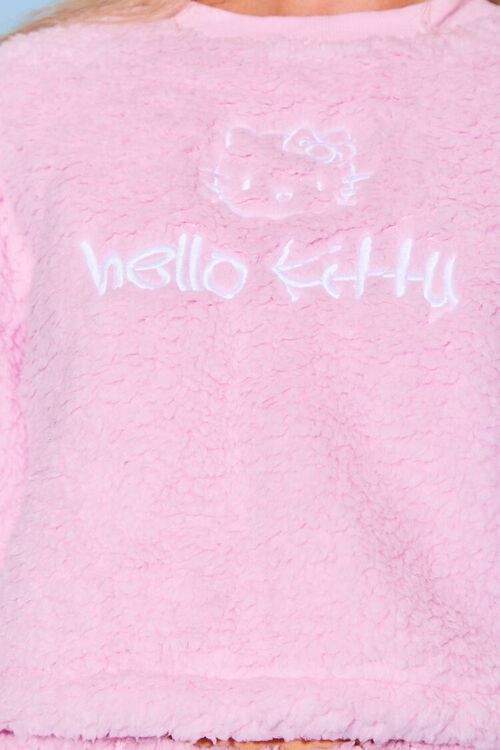 PINK/MULTI Faux Shearling Hello Kitty Pullover, image 5